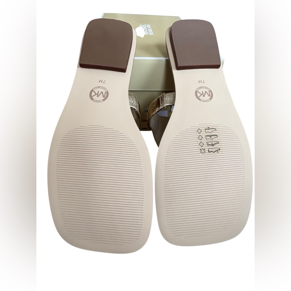 Michael Kors Gold and Brown Sandals - Picture 7 of 8